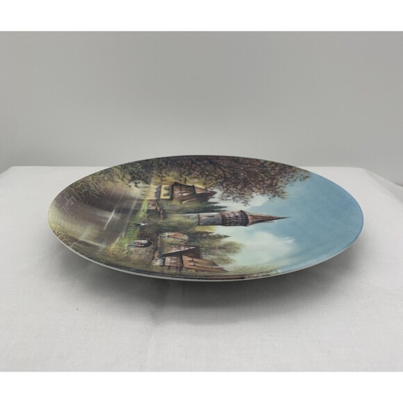 At The Water Tower Collector Plate COA and Box 1992 Helmut Glossl Artist Germany - Picture 8 of 14